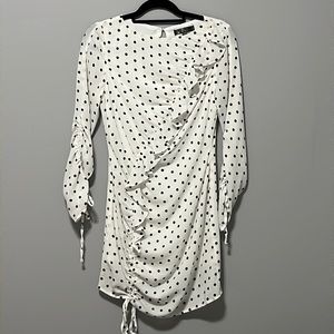 Black and white ruffle polkadot shorts cocktail dress🤍🖤